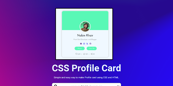 How to make Stylish CSS Profile Card in the Easy Way: A complete Guide
