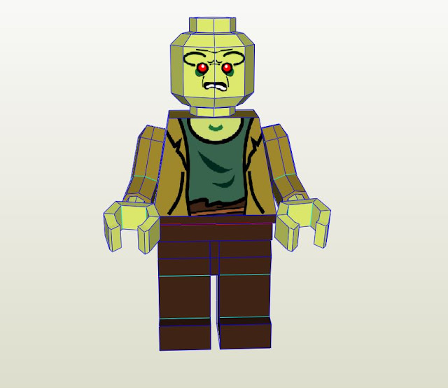 Papercraft LEGO Zombie (zumbi)