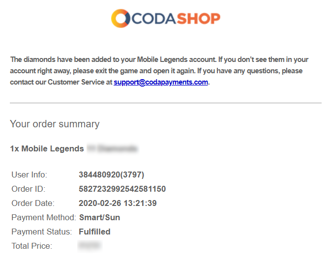 Codashop Philippines, Codashop Diamonds Mobile Legends