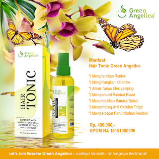 Hair Tonic Green Angelica, Penumbuh Rambut Botak Licin, Obat Penumbuh Rambut Botak