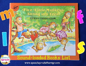 Sound-Loaded Storybooks List www.speechsproutstherapy.com