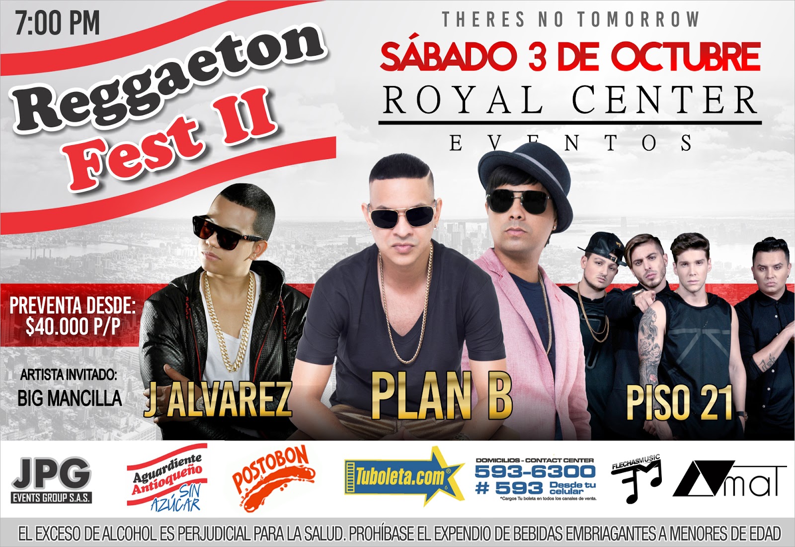 J Alvarez Junto A Plan B y Piso 21 En El Reggaeton Fest II - Colombia