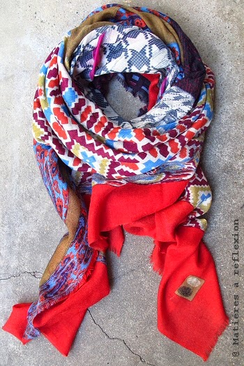 Foulard rouge Cadeaux Mii accessoirse en laine rouge