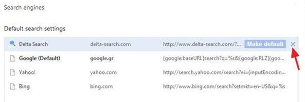 remove DELTA-SEARCH from Google Chrome