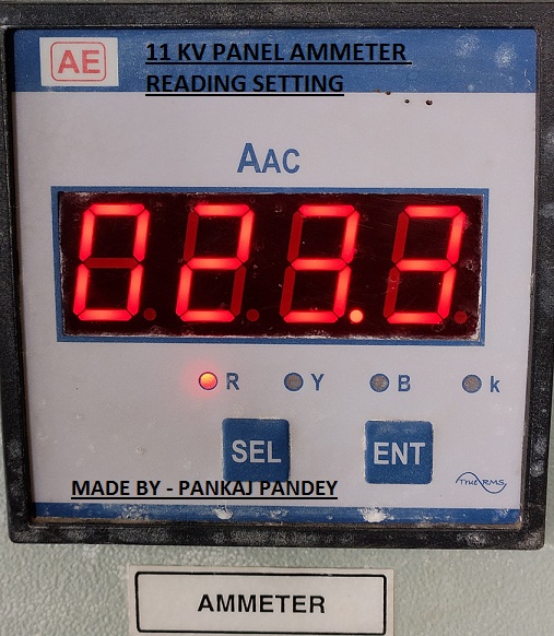 digital ammeter reading setting