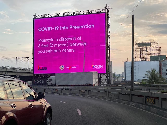 Out-Of-Home Advertising Association of the Philippines Displays COVID19 Info Messages on LEDs 