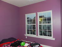 girls bedroom makeover Glidden Rosy Mauve paint color