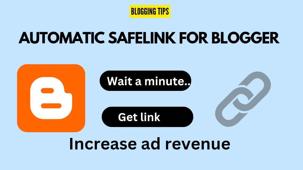 Automatic Safelink for blogger website| safelink blogger script