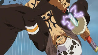 ワンピースアニメ トラファルガーロー 技 ラジオナイフ Radio Knife オペオペの実 Trafalgar D. Water Law ONE PIECE