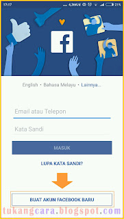 Buat Akun Facebook Baru Lewat HP