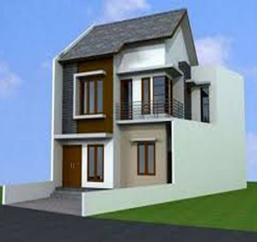 IDE Desain Rumah  Minimalis  2 Lantai  6x12  Tampak Depan