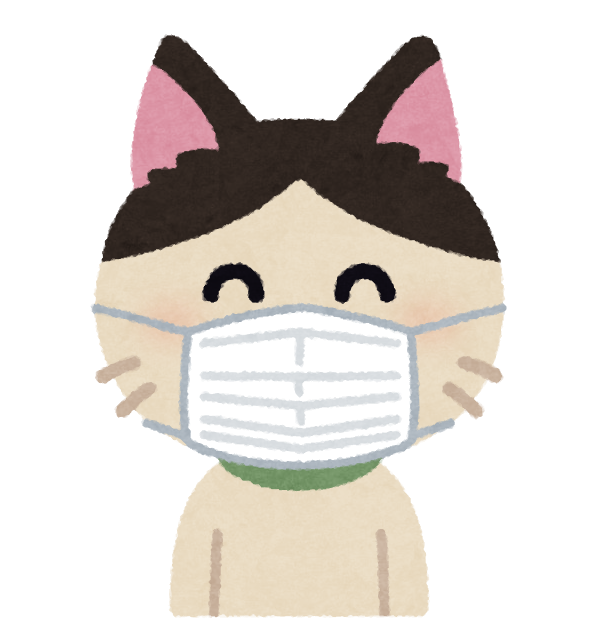 マスクを付けた猫のキャラクター かわいいフリー素材集 いらすとや