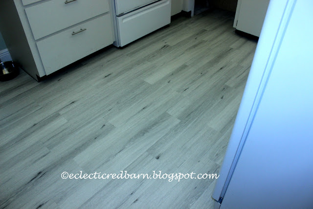 Eclectic Red Barn: New vinyl flooring installed