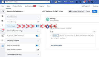 Facebook page auto reply kaise set kare