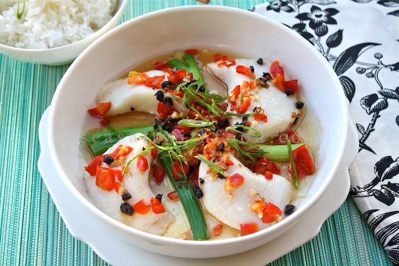 Seasaltwithfood: Steamed Halibut Cheeks With Chopped 