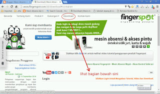 Sub menu download di website fingerspot