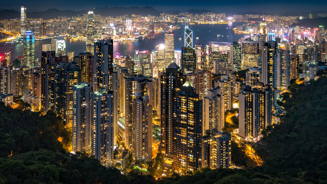 Hong Kong City skyline at night