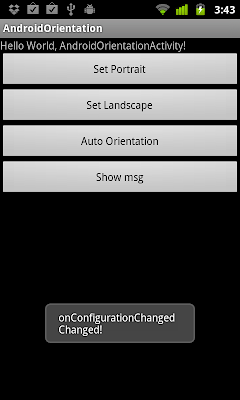 Prevent restart when the screen orientation has changed, by android:configChanges