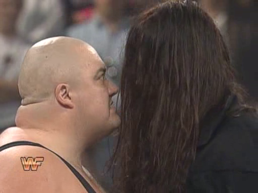 WWF / WWE: Royal Rumble 1995 - King Kong Bundy and The Undertaker have their first staredown