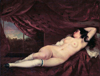 Гюстав Курбе Jean Désiré Gustave Courbet (1819 - 1877)  «Спящая обнажённая» (Reclining Woman, 1865)