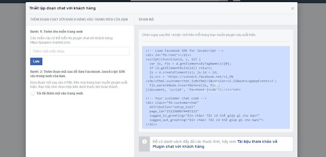 Cài đặt Plugin chat với khách hàng