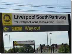 Train stop to Liverpool, England John Lennon Airport