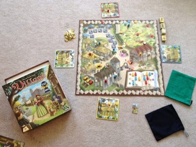 Village board game in play