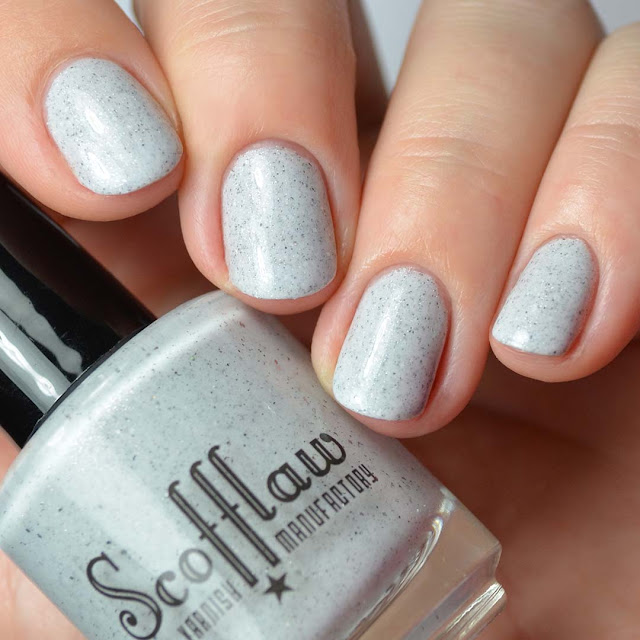 white grey jelly with silver shimmer and holo