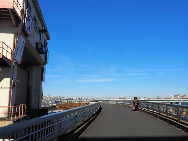 荒川自転車道　堀切水門