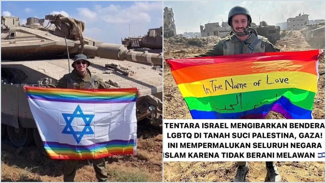Tentara Israel Kibarkan Bendera LGBT di Tanah Suci Palestina: Ini Mempermalukan Seluruh Negara Islam