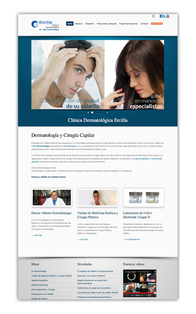 CLINICA DERMATOLOGICA ERCILLA  |  DISEÑO WEB