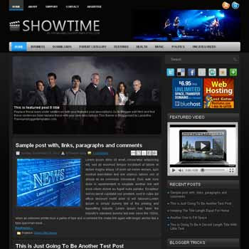 ShowTime style blog template. template image slider blog. magazine blogger template style. wordpress theme to blogger