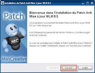 Patch anti-atualização do Windows Live Messenger 8.5