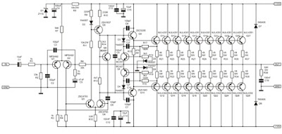  1000  Watt  Amplifier  APEX 2SC5200 2SA1943 Electronic Circuit 