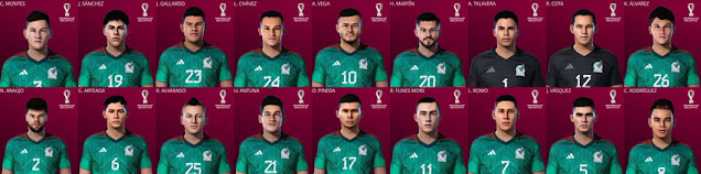 Mexico National Team WC22 Facepack For eFootball PES 2021