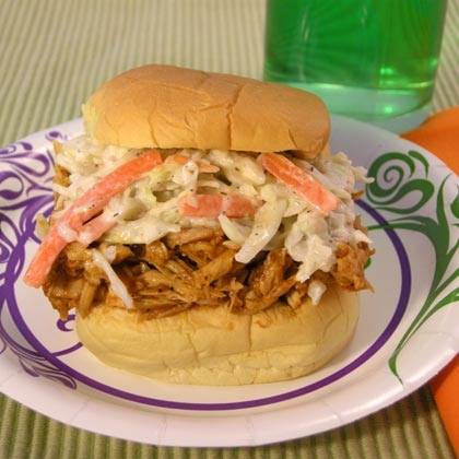 BBQ Chicken and Slaw Sandwich