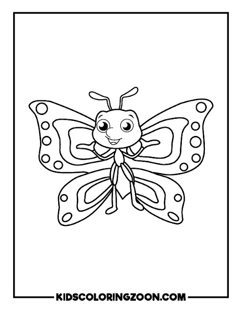 Free Cute Butterfly Coloring Pages For Kids