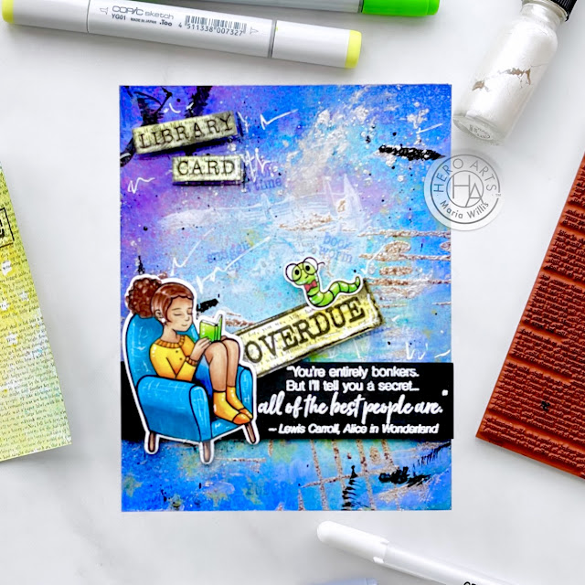 Cardbomb,maria willis,Hero Arts,My Monthly Hero Kit March 2021,cards,cardmaking,stamps,stamping,paper,papercrafting,ink,diy,handmade,greeting cards,mixed media,paint,copics,copic coloring,color,