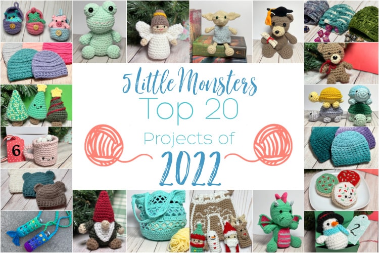 5 Little Monsters: Crochet Backpack Buddies- Bear and Koala