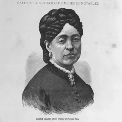 Retrato de Ángela Grassi, escritora española del siglo XIX y referente de la literatura femenina.