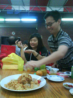 Senpai Chun Hwee pouring the ingredients