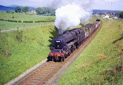 May 1965 a freight train heading east towards Castle Douglas from . (freight train leaving crossmichael)