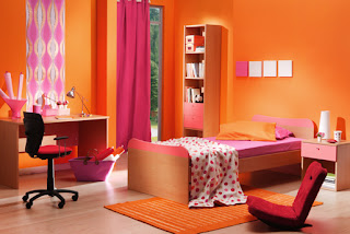 cuarto infantil naranja