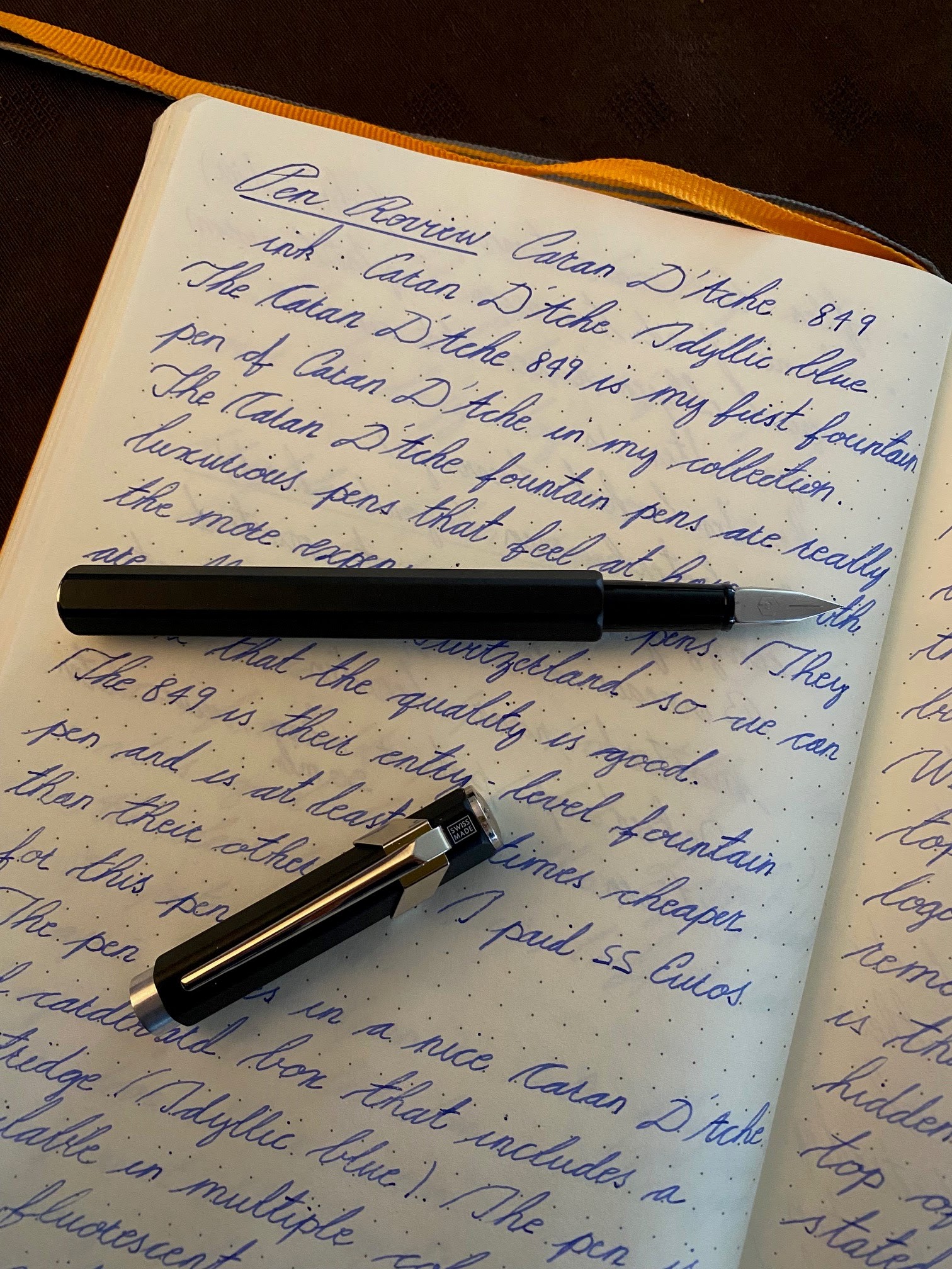 Caran D'ache 849 fountain pen review