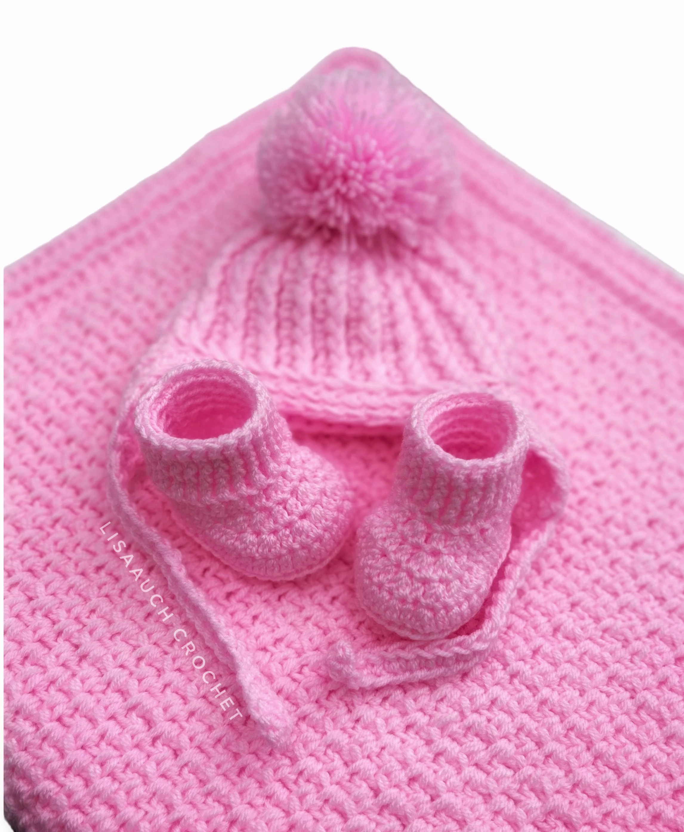 crochet baby set patterns free - baby hat, booties, blanket crochet patterns free