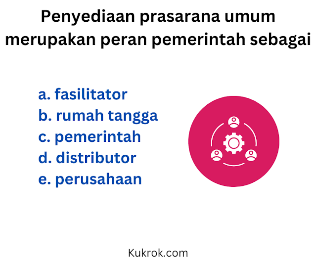 Penyediaan prasarana umum merupakan peran pemerintah sebagai