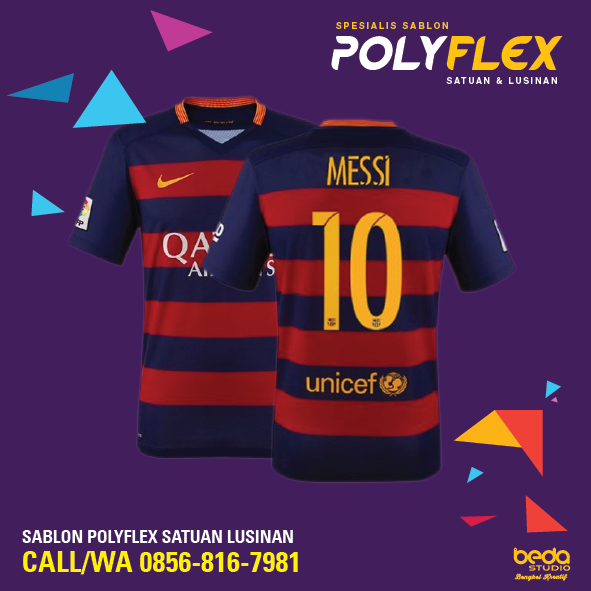 kami menerima jasa sablon polyflex jersey satuan dan lusinan