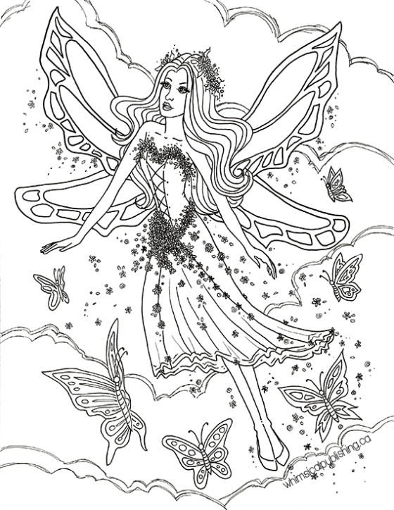 Coloring Page World: Fairies