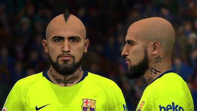 PES 2017 Faces Arturo Vidal by BenHussam