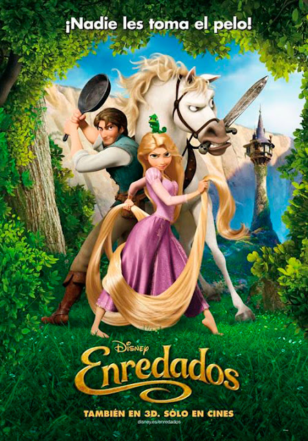 Cartel de la película de Disney del año 2010 "Enredados"
